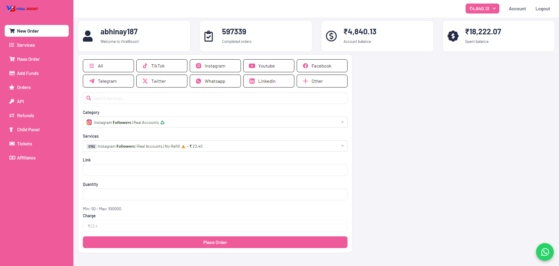 Order Page Preview